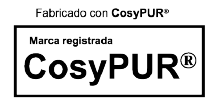 Fabricado con CosyPUR, marca registrada